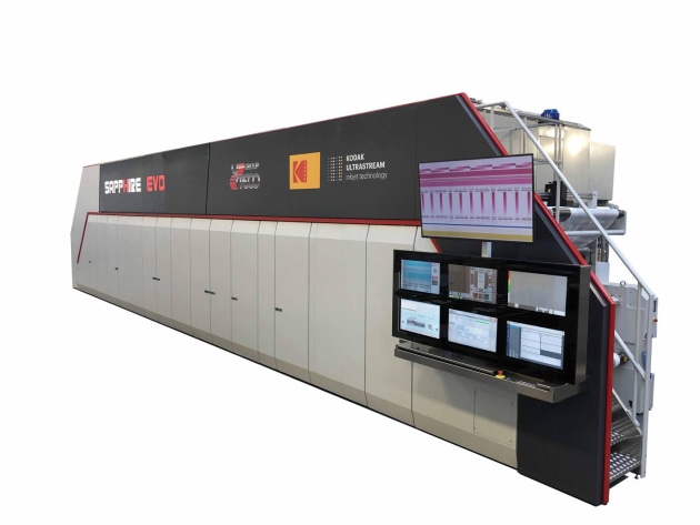 Digital flexo press: Kodak Uteco Sapphire EVO W