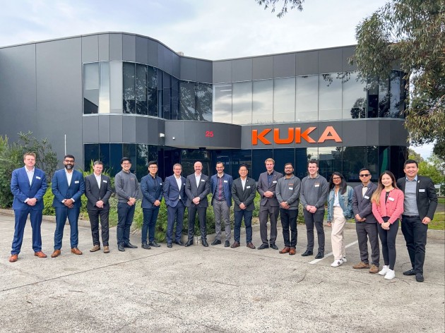 The Kuka team at its brand-new office in Rowville, Victoria.