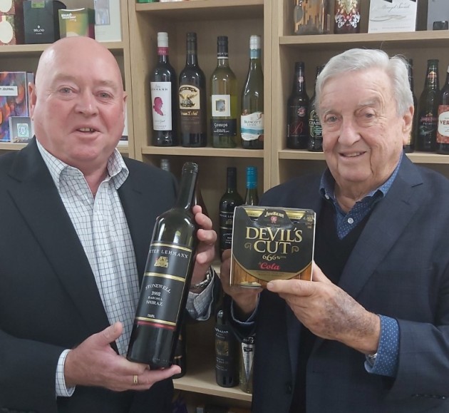 Celebrating: Kurz Australia managing director Stephen Pratt (left), with founding managing director Geoff Johnstone