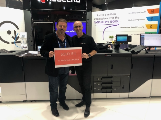 Sold: Felice Armato who was the owner of Melbourne Mailing with Skipp Humphreys from Kyocera and the Taskalfa 15000c