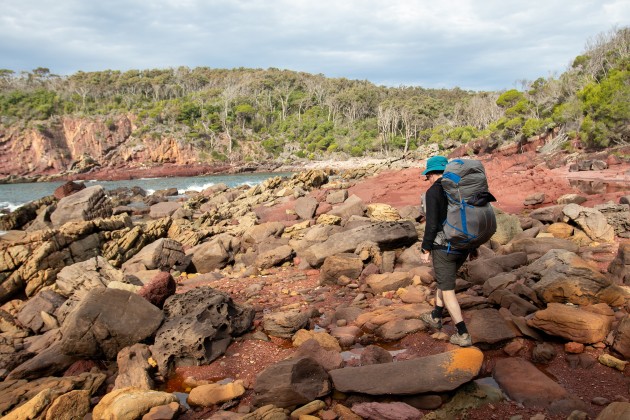 Some of the walk features rock hopping and boulder balancing. Caro Ryan
