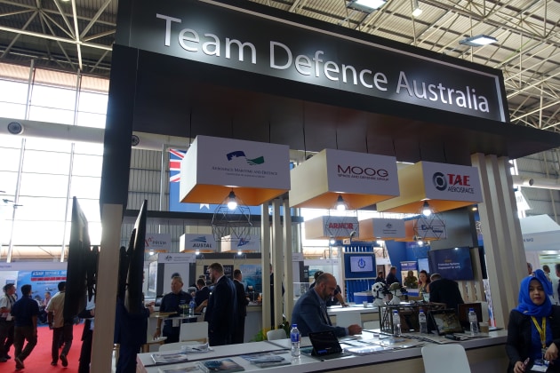 The Team Defence Australia stand at LIMA 19. 
Nigel Pittaway