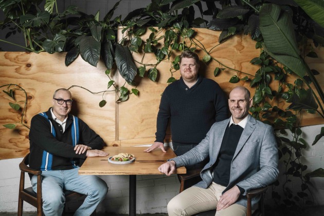 Magic Valley team (l-r): Founder and CEO Paul Bevan; head of R&D Professor Andrew Laslett; and head of innovation Dr Jacob Goodwin.
