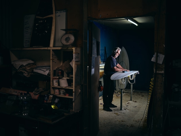 Marty in the shaping bay. Image: Russell Ord