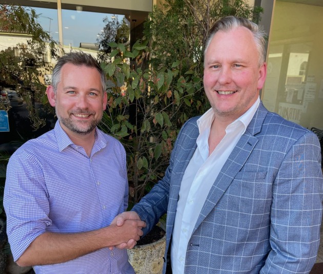 Durst Oceania expanding: Managing director Matt Ashman (right) welcomes Ashley Playford-Browne as sales manager