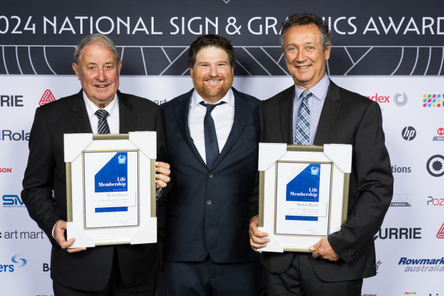 Michael Punch, Mick Harrold and Michael Blazek at the 2024 Awards