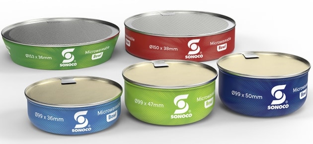 Sonoco's microwaveable metal bowls for ready meals
