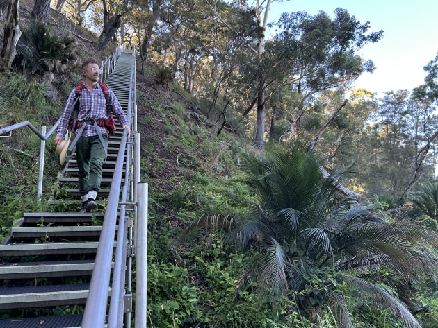 Lovely steps down to Maloneys Beach.