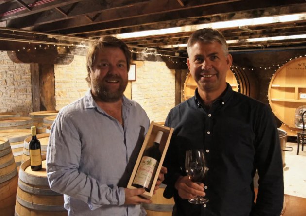 Redman Wines director, Dan Redman, and Wynns Coonawarra Estate senior viticulturist, Ben Harris, with a commemorative bottle of 1967 Rouge Homme Cabernet Sauvignon.
Source: Treasury Wine Estates