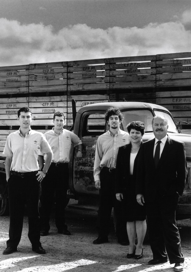 Mitolo Family Farms founders, Bruno and Angela Mitolo (right of photo) and their three sons, Frank, John, and Darren, who now run the company. (Source: Mitolo)