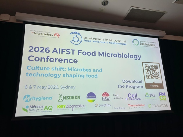 Future food safety themes were front and centre at the AIFST 2026 Food Microbiology Conference, held from 6-7 May at the Novotel Sydney Olympic Park. 
Source: AIFST