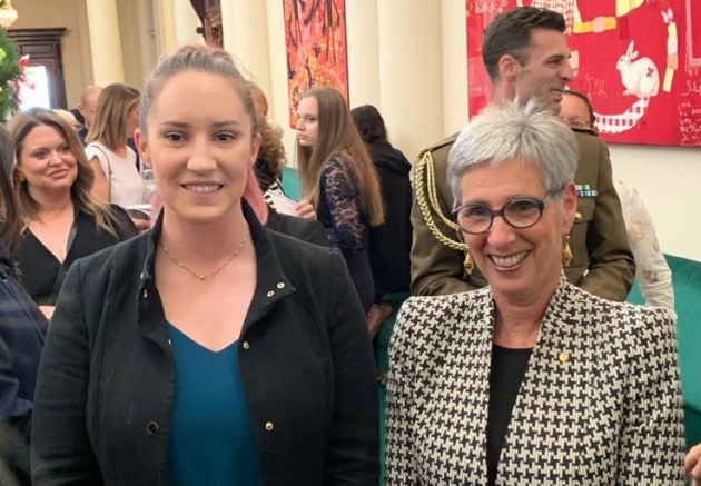 Accolades: Nicole Danger, Chapel Press (left) and Linda Dessau, Governor of Victoria