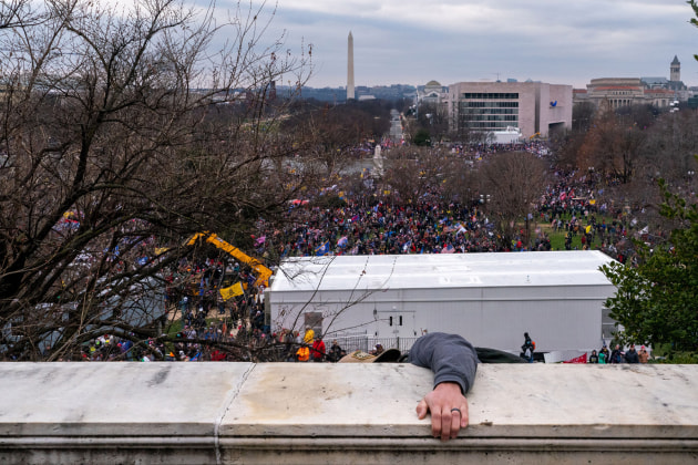 © Peter Van Agtmael, Following an inflammatory speech by President Trump, protestors objecting to the certification of Joe Biden by Congress storm the Capitol. Washington D.C., USA. January 6, 2021.
“Photography is a permanent process of anticipating what's on the horizon. Where to go, and when to arrive? When I arrive, when to move and when to stay still? In which direction to look, and how closely? And, of course, when to push the magic button and desperately hope that the ensuing photograph will mean something.
Four years of looking on the horizon of Trumpism made January 6 inevitable. That's why I was there. But it was even worse than I thought it would be, and my view of the next horizon is not nearly as clear as I'd hope.”