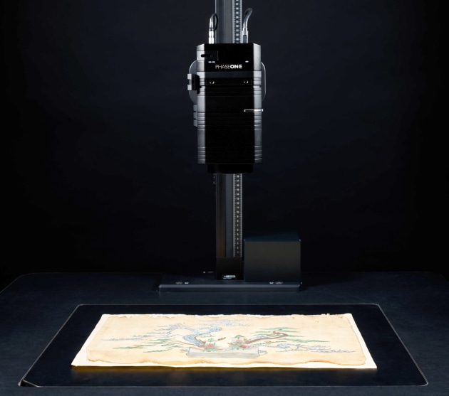 Using a Phase One copy stand. Image: Phase One