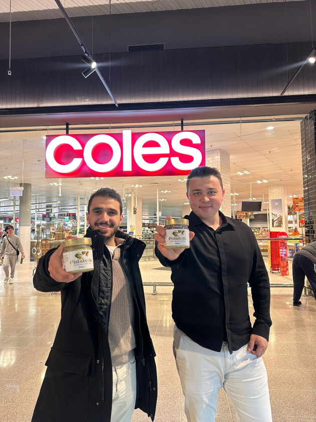 Pistabella was founded by engineering student Fuad Baker, and law student Mehmet Ayyıldız, who wanted to bring the authentic taste of Turkish pistachios to Australia.
Source: Pistabella