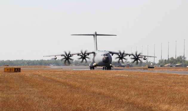 A Hercules on the runway at Ex Pitch Black 2018. Nigel Pittaway