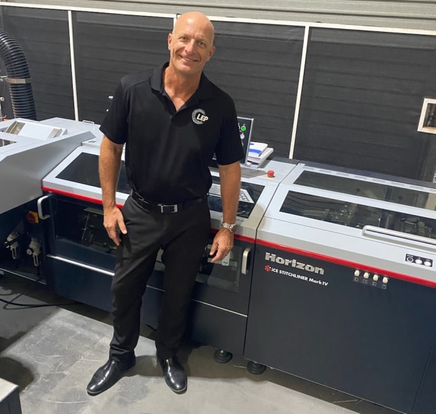 Aligned with LEP's operational goals: Col Rawlings, general manager LEP, with the new Horizon Stitchliner Mk IV