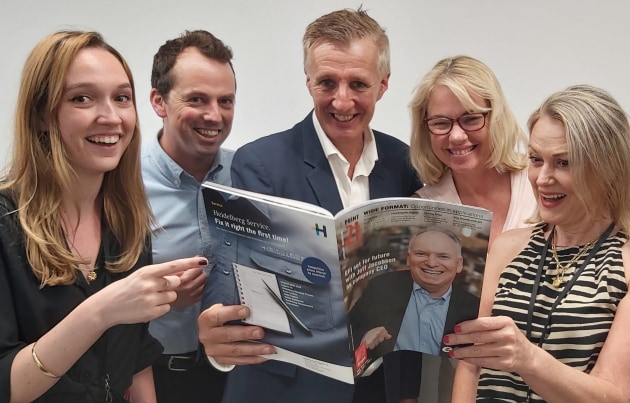 Out now: the Print21 team with the latest issue of the nation's biggest and best-read print business magazine