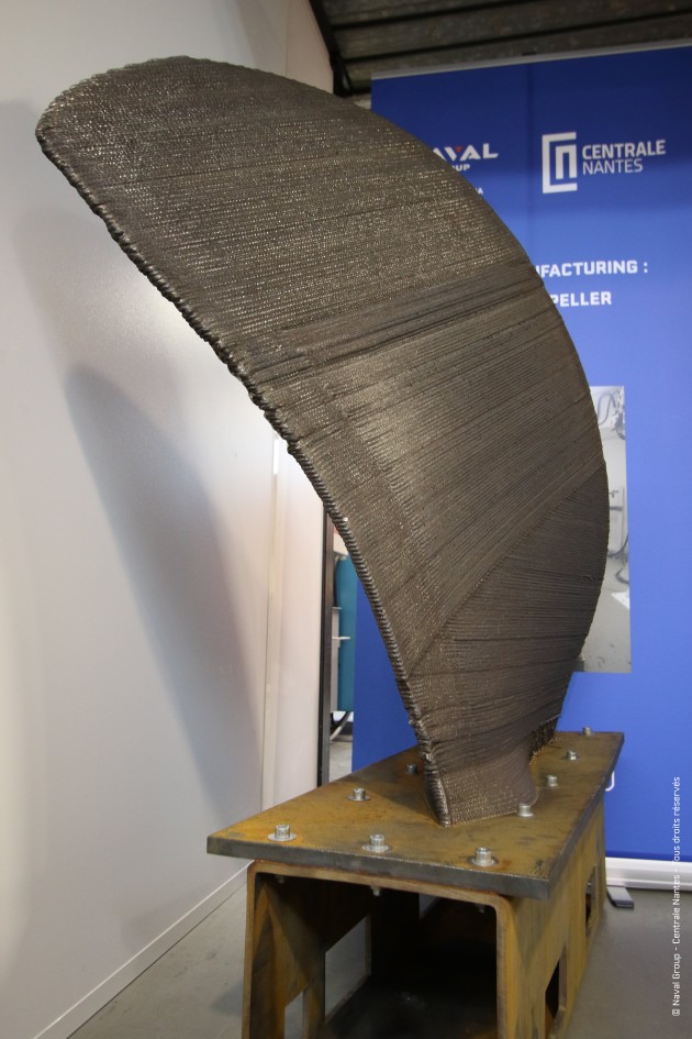 The 3D printed demonstrator hollow propeller.
Naval Group