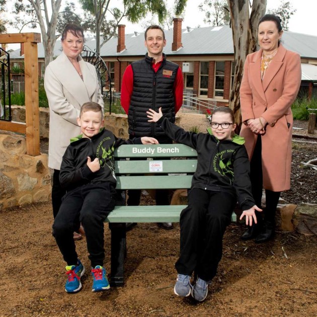 Prospect Primary School in South Australia has received a bench made from recycled soft plastics.