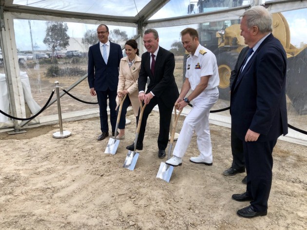 The announcement follows the first sod turning at the Future Submarine Yard at Osborne, SA. @CPyne