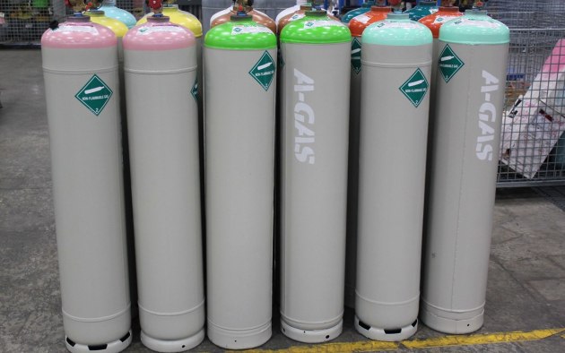A-Gas cylinders.