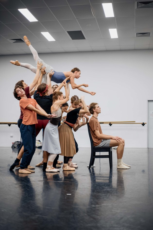 Rehearsals of 'Fallen' for the Bespoke season. Photo by Daniel Anderson.