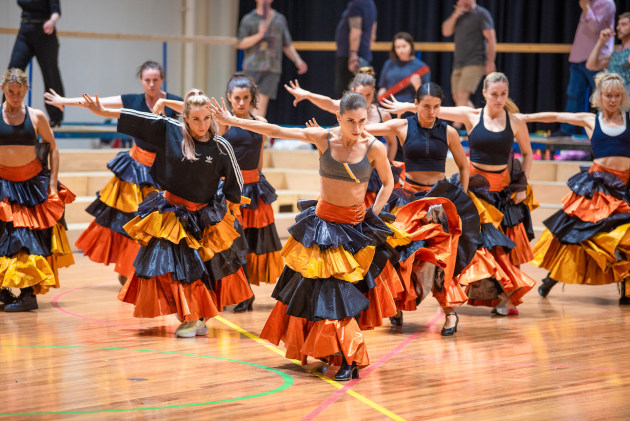 Rehearsals for the dance ensemble of 'La Traviata'. Photo: Phillip Booth.