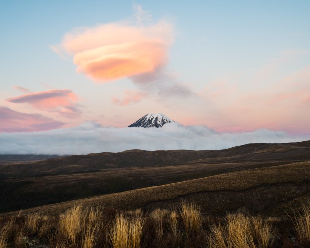 One of those rare times the sky does exactly what you wanted it to; a beautiful pattern of wind-blown lenticular clouds perfectly lit at sunset and aligned above the summit of the volcano that was forming their shape. That on its own would’ve been a strong photograph, but what makes this image is the added element of the tussock grass in the foreground catching the last warm light as it hits the landscape. This adds both depth and a sense of place to the photograph. When composing this frame I gave careful consideration to the placement of each element within it; giving the most visual weight to the sky but framing just enough of the tussock to make them a feature of the photograph rather than a distraction from the primary subject. Nikon D800E, 18-35mm f/3.5-4.5 lens @ 35mm. 1/20s @ f11, ISO 200.