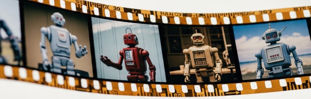 Do robots like to take photos of other robots? AI image by Tim Levy
