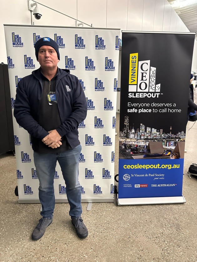 Rodney Frost, The Lamson Group CEO and PVCA treasurer, in his 15th year participating in the CEO Sleepout.