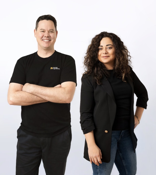 Nourish Ingredients CEO James Petrie, and CTO Anna El Tahchy.
Source: Nourish Ingredients
