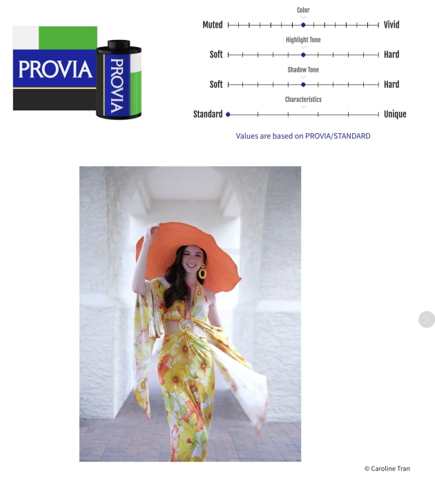 Fujifilm Film Simulation webpage