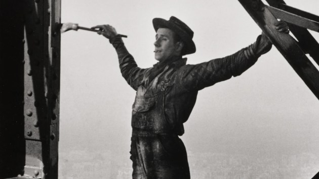 Marc Riboud Painter on the Eiffel Tower 1953 (detail), The Museum of Fine Arts, Houston, purchase funded by the Mundy Companies, 99-82 © Marc Riboud, Magnum Photos/Copyright Agency, photo © The Museum of Fine Arts, Houston, Will Michels