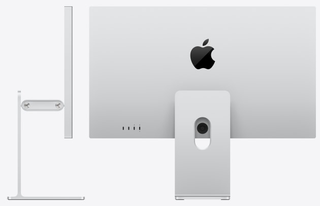 An adjustable stand as standard! There was a lot of industry outrage that the previous $8,499 XDR monitor didn't come with a stand. To buy the Apple 'Pro Stand for Pro Display XDR' was an outrageous $1,699. Image: Apple.