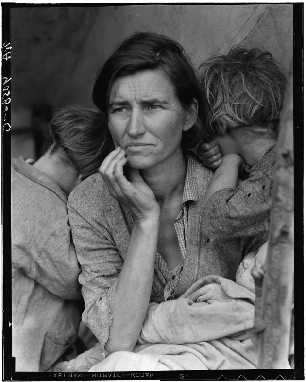 Image: Dorothea Lange, Migrant Mother. Digital file made from the original nitrate negative for Migrant Mother.