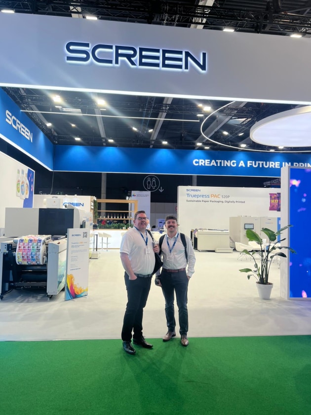 Shane Sullivan and Sam Toft at Labelexpo Europe