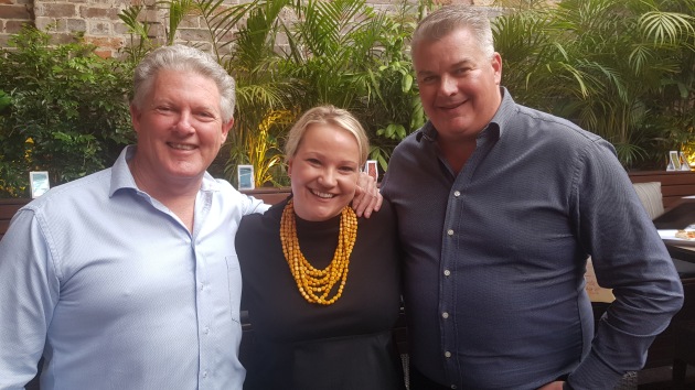 Great story to tell: (l-r) RMC retiring chair Kevin Slaven, CEO Kellie Northwood, and incoming chair Matt Aitken