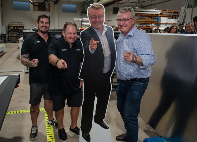 Doubling up: Stephen Lamont (right) opens another print facility in Townsville