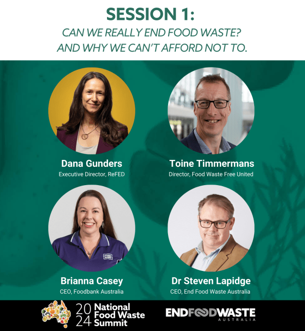 The opening address speakers for the 2024 National Food Waste Summit.
