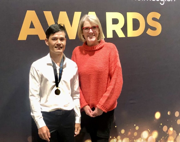 Third year Apprentice of Year: Tan Phan with Robyn Frampton