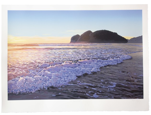 The winning print: Te Henga Sunset