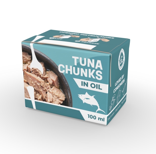 Tetra Pak’s Tetra Recart carton format for shelf-stable tuna, developed with Spanish seafood producer Jealsa.