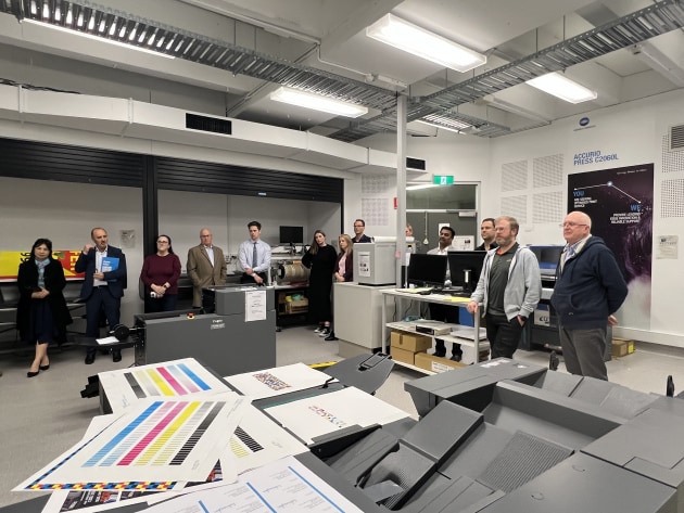 Holmesglen tour: The Holmesglen training centre features a range of print and finishing equipment