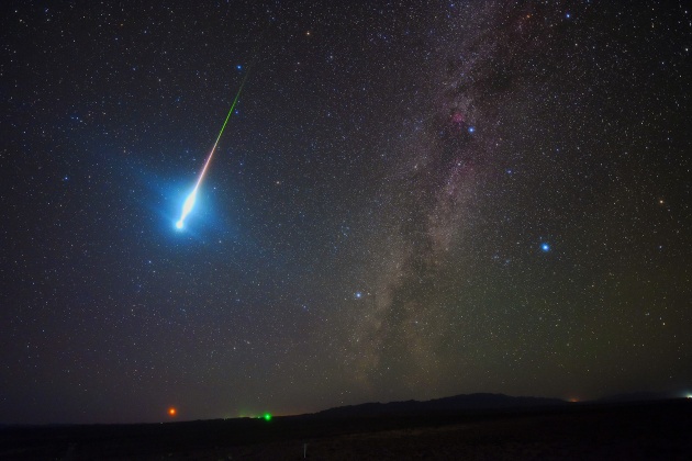 The Perseid Fireball 2018 © Zhengye Tang (China). Nikon D810A camera, 14 mm f/1.8 lens, ISO 6400, 10-second exposure.