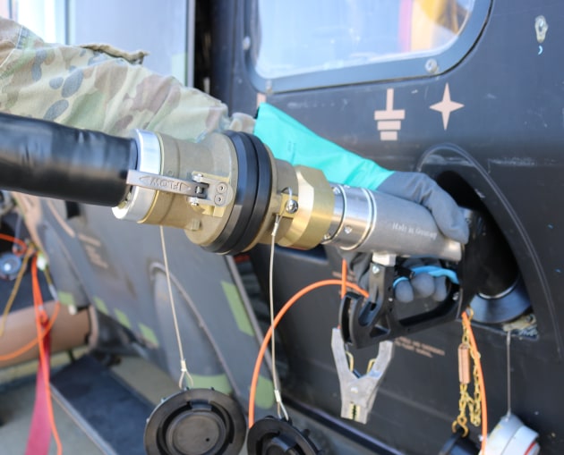 The refuelling kit in use. (Chief Fluid Systems)