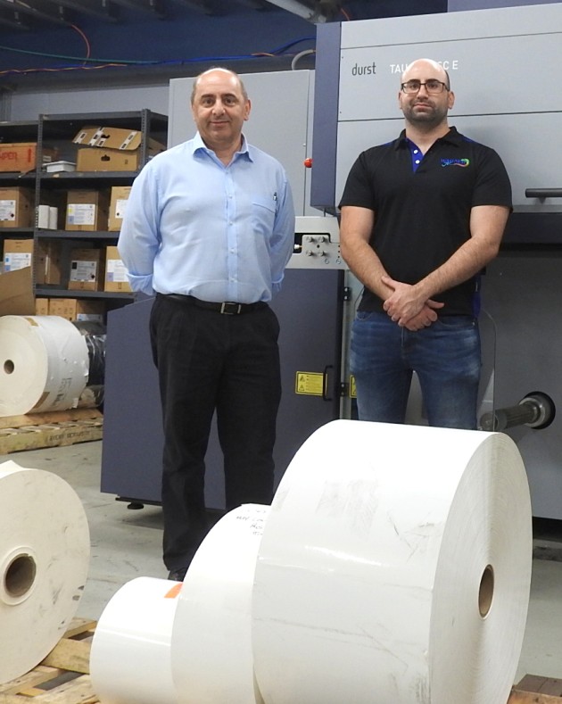 Digital labels now 35%: John Wagner and Chris at Wagner Prestige Labels with the new Durst Tau inkjet digital label press