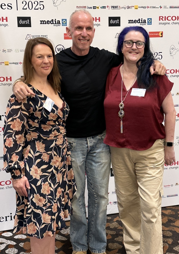 Hard work pays off: (l-r) Rita Karagiannis, Craig Harper and Stephanie Gaddin