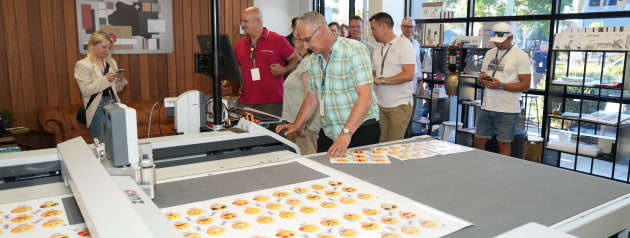 Checking out the equipment: Zund opening