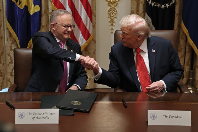 Visiting Australian Prime Minister Anthony Albanese Meets With Trump At The White House. Photo (Getty supplied): Anna Moneymaker